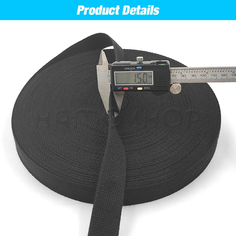 2 미터 20-50mm 캔버스 웨빙 가방 스트랩 코튼 스트랩 웨빙 리본 두꺼운 웨빙 스트랩 DIY 벨트 가방 짠 밴드 액세서리
