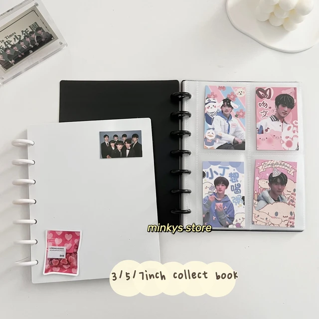 Mushroom Hole 3/5/7 inch Kpop Photocards Album Collect Book Star Chaser  Album Small Card Storage Album Stationery - AliExpress