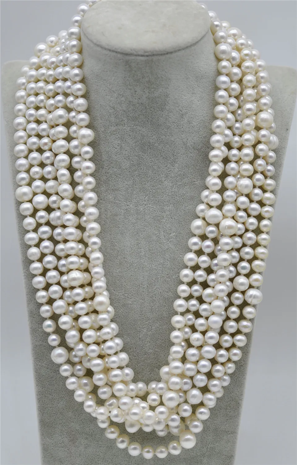 

HABITOO 170"wonderful Longest South Sea WHITE 8-9MM AND 10-11MM PEARL NECKLACE Jewelry Chains Necklace for Woman Choker Chain