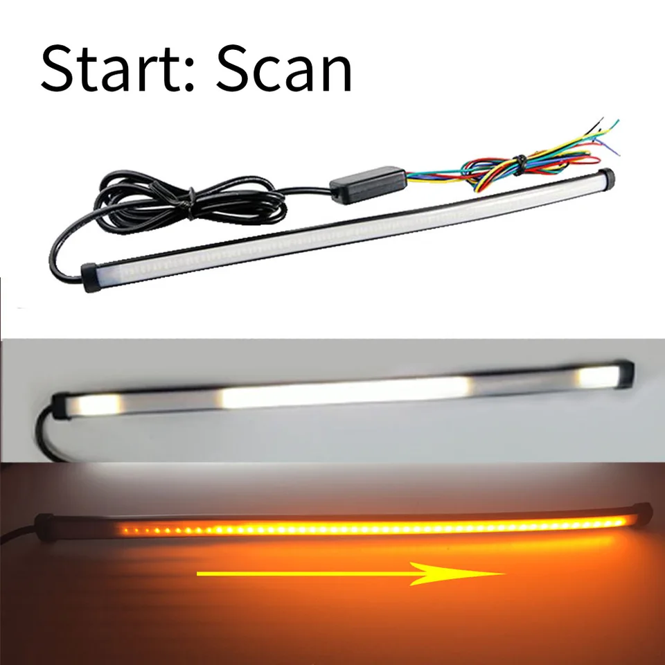 rackbone Zhuotop – Striscia di 48 LED flessibile e universale per luci di stop/frecce posteriori