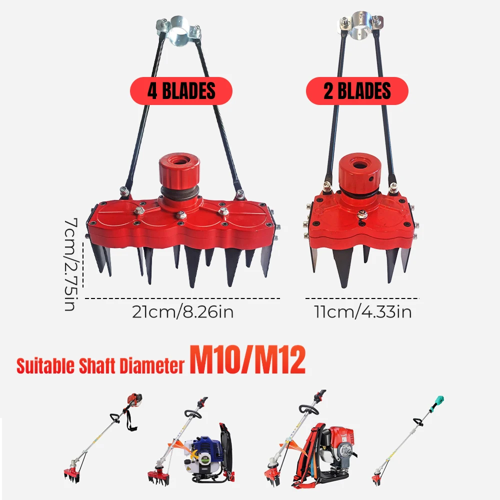 Fresatrice Rotativa per Erbacce da Giardino, Attrezzo per la Rimozione delle Erbacce, Accessorio per Macchina Sarchiatrice per Prato e Giardino - immagine 5