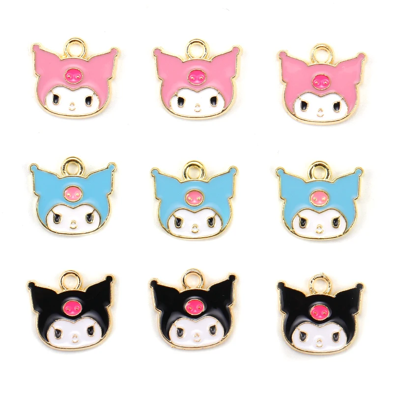 

15Pcs 12*14MM Cute Cartoon Pattern Enamel Alloy Pendant Charm for Women Bracelet Dangle Earrings DIY Jewelry Making Supplies