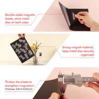 Clear Craft Storage Box Tabbed Plastic Storage Envelopes Double Sided Strong Magnetic Sheet for DIY Cutting Dies Stamp Storage 2