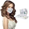Adult Disposable Fashion Flower Floral Print Mask 50/100pcs Summer Three-layer Dustproof Hanging Ear Non-woven Mask 5