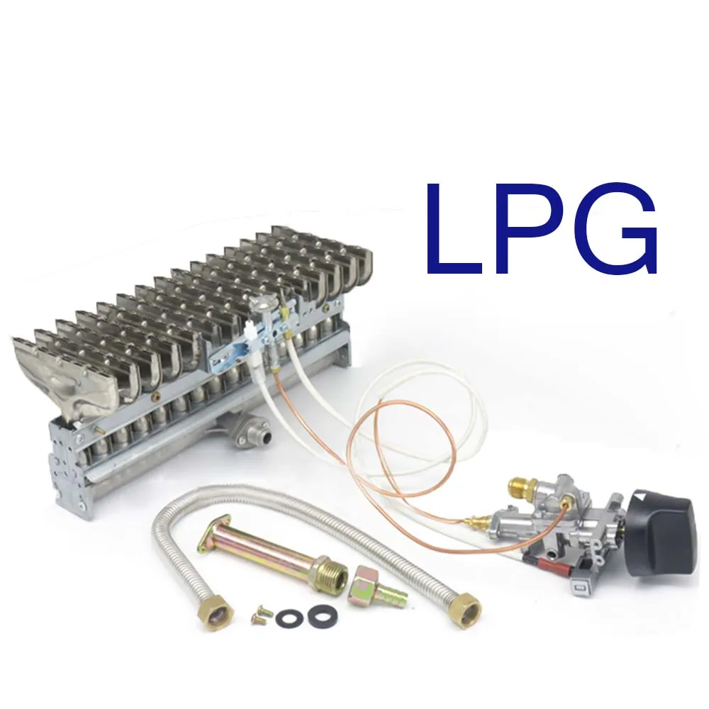LPG Liquid Gas Spark Assembly Igniter Electronic Switch With Flameout Protection 50cm Intake Pipe T-Type 15-Row Burner Tray