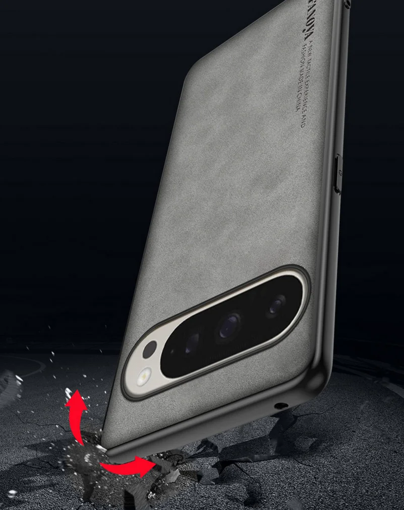 Elegant Suede Leather Case with Lens Protection - Comfortable and Stylish Design