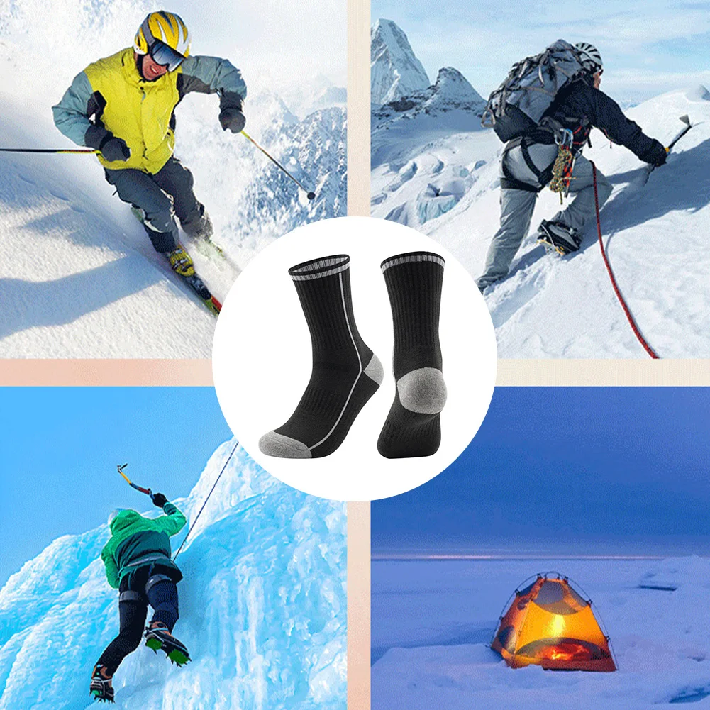 1 Pairs Wool Ski Socks Thermal Knee-high Cold Weather Warm Socks for Snowboarding Snow Winter Hunting Accessories Socks