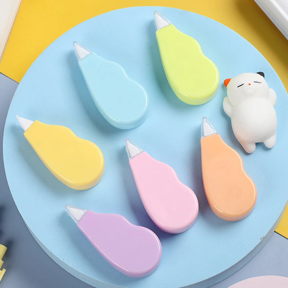 

6 Pcs Correction Tape Students School Stuff Cute Stationary Mini Erasers Kids Stationery Portable Corrected Daily Convenient