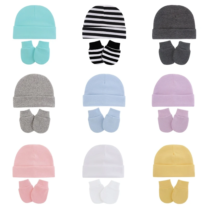 

2 Pcs Baby for Head Wrap Bonnet Face for Protection Scratch Mitts for Toddler Ne Drop Shipping