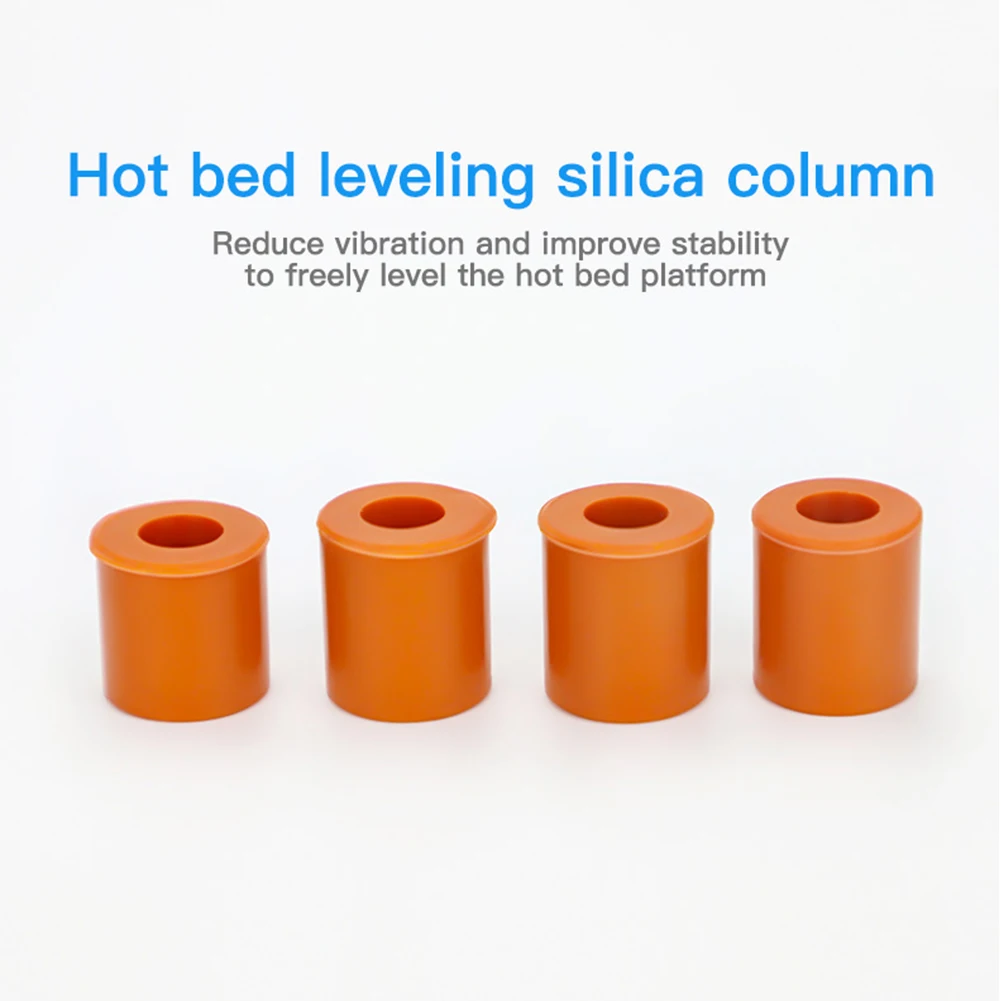 4pcs Silicone Hot Bed Leveling Columns Solid Bed Mount Strain Relief Bracket for Ender-3 3S 3 Pro 3 V2 3D Printer Parts