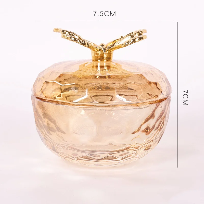Acrylic Powder Liquid Cup Crystal Glass  Nail Lid Dappen Dish Pen Clean Bowel Butterfly Cover Rhinestone Power Storage Container 5