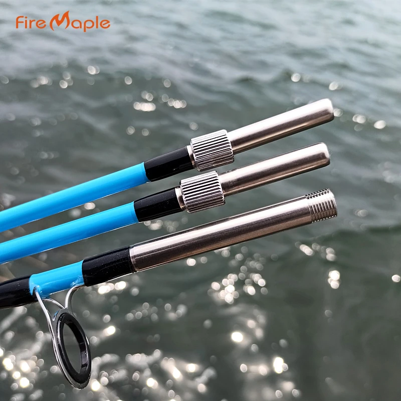 Fire Maple 1.5m 2 solid tips strong fishing rod M/MH power spinning rod FRP  heavy boat rod lure WT 15-250g carp fishing rod blue