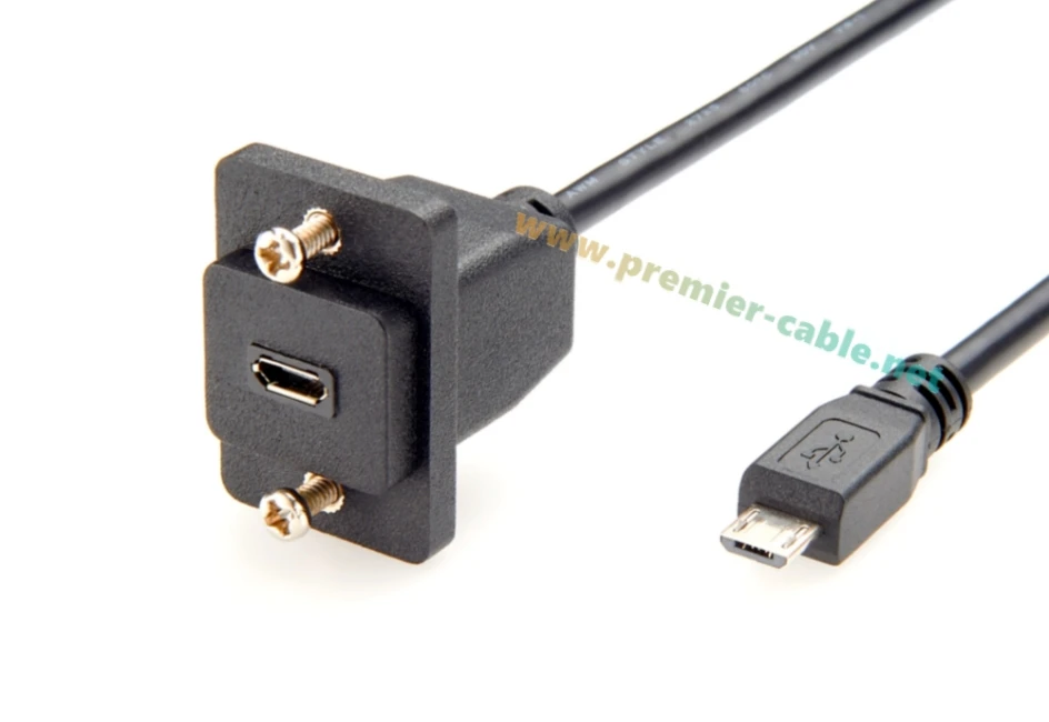 Schraubmontage Micro-USB-Verlängerungskabel Micro-USB-Stecker auf Buchse Chassis-Flansch-Durchführungsadapterkabel für Raspberry Pi – Detail 8