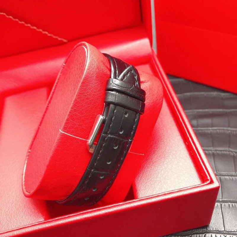 Rectangular simple elegant ultra-thin women's watch transparent zircon waterproof leather holiday gift girls' quartz watch