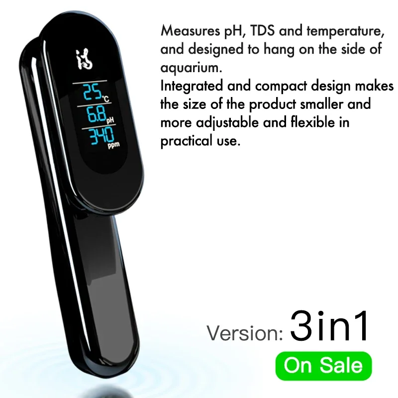 New Aquarium Accessories Multi-parameter Digital LCD Tester Water Quality Meter Monitor With Phone App