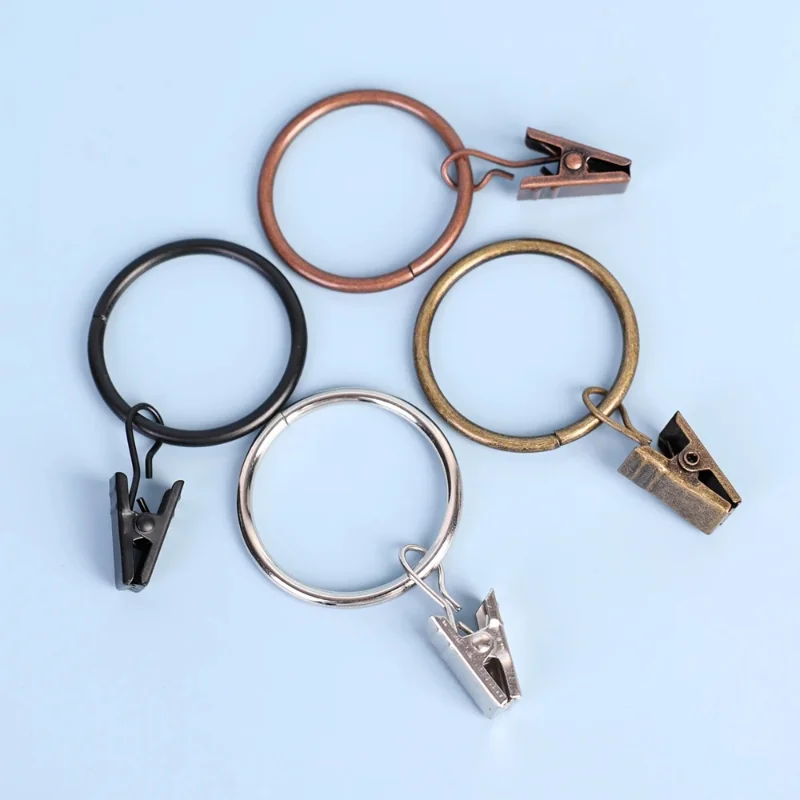 50 Anelli Con Ganci Per Tende In Acciaio Inossidabile – Diametro 32 Mm, Colore Argento Lucido, Scorrevoli E Robusti, Per Aste Fino A 31 Mm, Ideali Per Tende Pesanti E Tende Da Doccia - 4