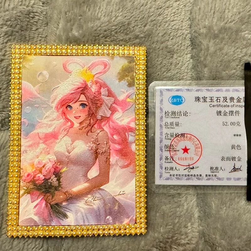 Anime ONE PIECE rare Embossed card Pearl frame card Shirahoshi Nefertari D. Vivi Christmas birthday gift Entertainment toys