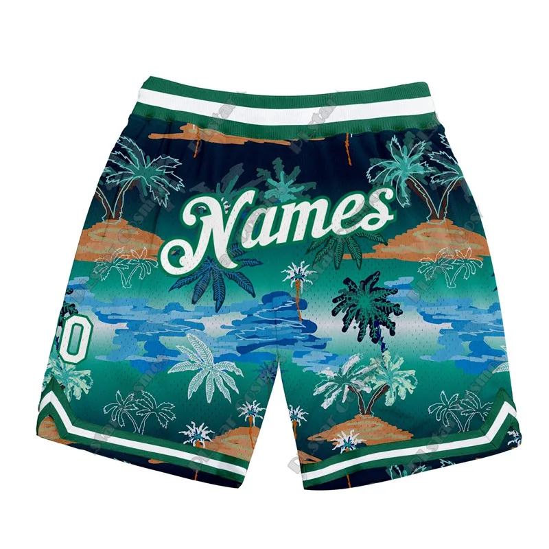 New 3D Printing New Custom Graffiti Custom Name Fashion Summer Men's Basketball Shorts Casual Sports Series Shorts