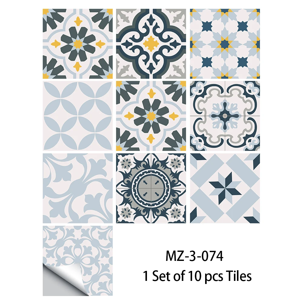 Description Picture 2 of item28 Styles Bohemian Style Tiles Floor Wall Sticker Kitchen Bathroom Living Room Wear-resistant Home Decor Art Wall Decals