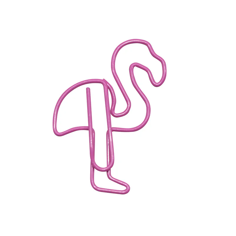 Flamingo Paper Clip Office Supplies Metal Long Tail Clip Folder Pin Paper Ticket Student DIY Clamps Metal bookmarks