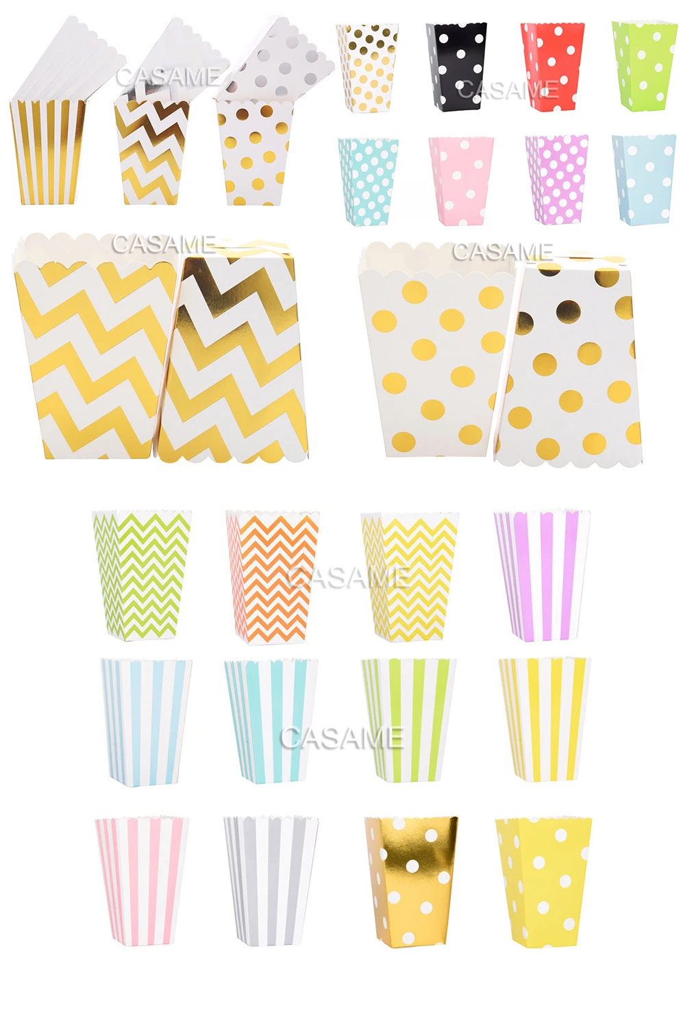 12 stücke Papier Süßigkeiten Kartons Popcorn Box Party Liefert Reine Popcorn Boxen Snacks Lebensmittel Wanne Hochzeit Kinder Geburtstag Liefert – Detail 3