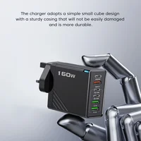 Multi Port USB Fast Charger 160W Quick Charge 3.0 Phone Charger Adapter For iPhone Samsung Xiaomi Huawei EU/US Plug Wall Charger 3