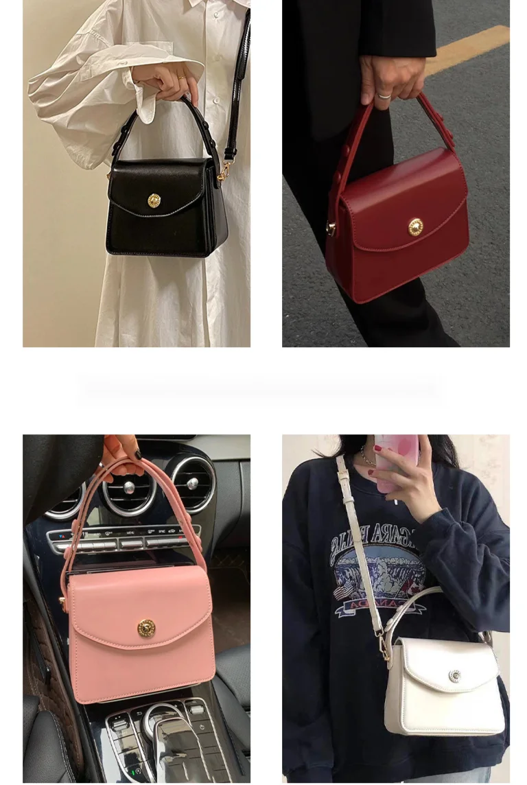 Elegant Women's Shoulder Bag Niche Design Small Square Handbag_voghion.com