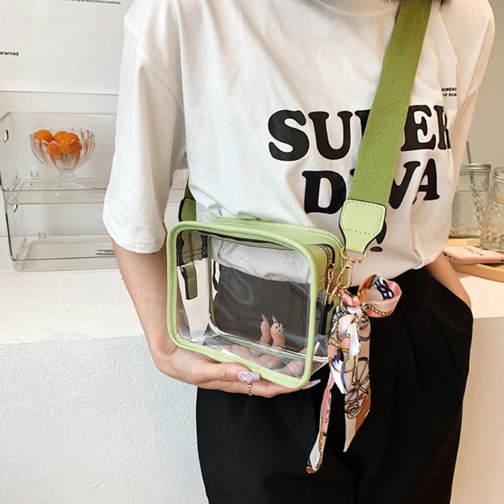 Pvc Transparent Clear Crossbody Bag Waterproof Phone Shoulder Messenger