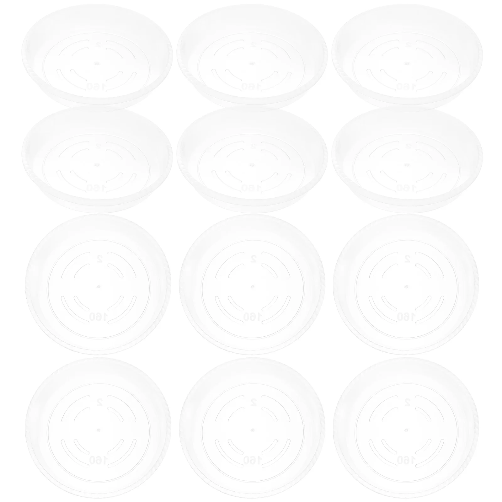

20 Pcs Plant Transparent Flowerpot Tray Planter Saucers Flowers Round Plants Water for Outdoors Trays Indoors No Holes