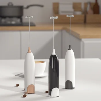 Montalatte elettrico manuale Frullino per le uova rotante automatico Caffè Cappuccino Creamer Frusta Miscela schiumosa Frusta Miscelatore da cucina Agitatore 1