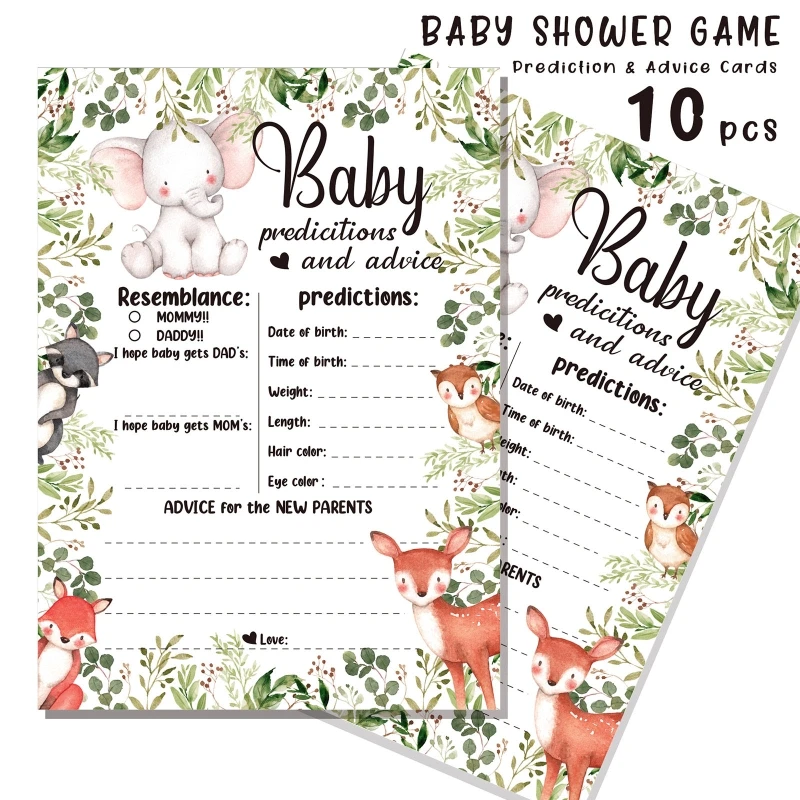 Gender Reveal Prediction Card 10 Sheet Advice Cards Newborn Keepsake Baby Growth Document Souvenir Collection Baby Shower
