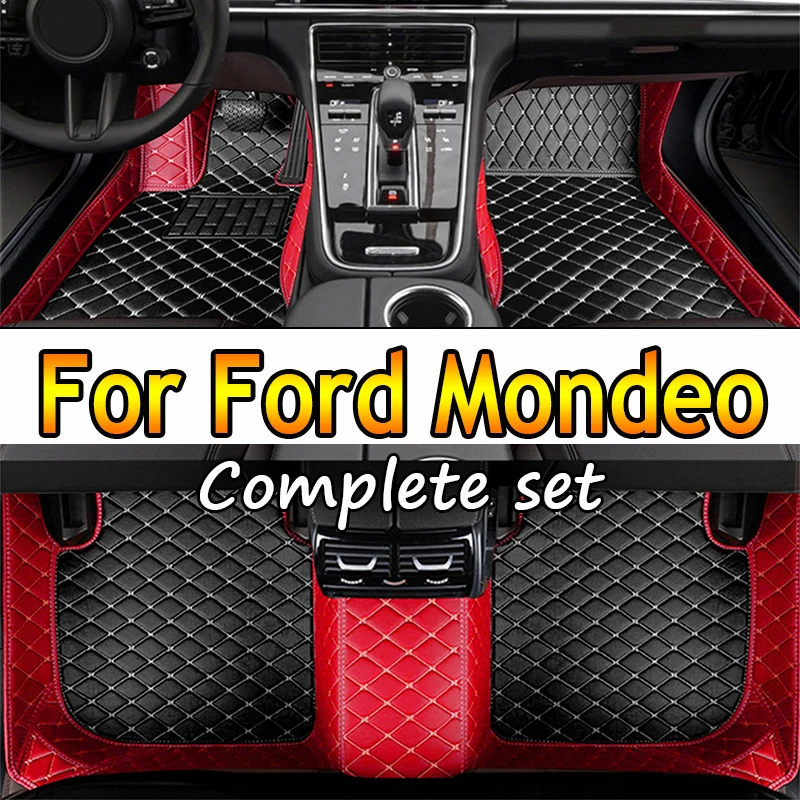 Lengenfelder Floor Mats – For Ford Mondeo IV (BA7) & Edge – Red/Black, Includes Fixings – Made In Germany