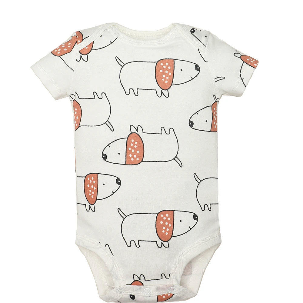 Baby bodysuit 5PCS/Lot 100% Cotton Newborn Baby Boys Short Sleeve Infant 0-24M Summer Clothing Jumpsuits