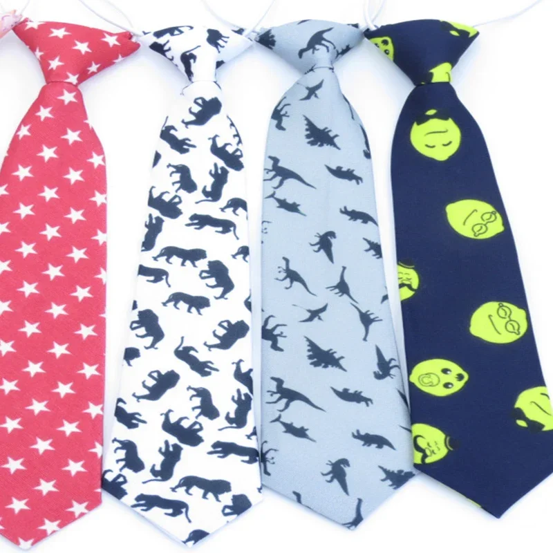 New Hot Sale Kids Boy's Necktie Cotton Star Animal Neck Tie for Children Suits 6cm Print Ties Slim Girls Gravatas Accessory