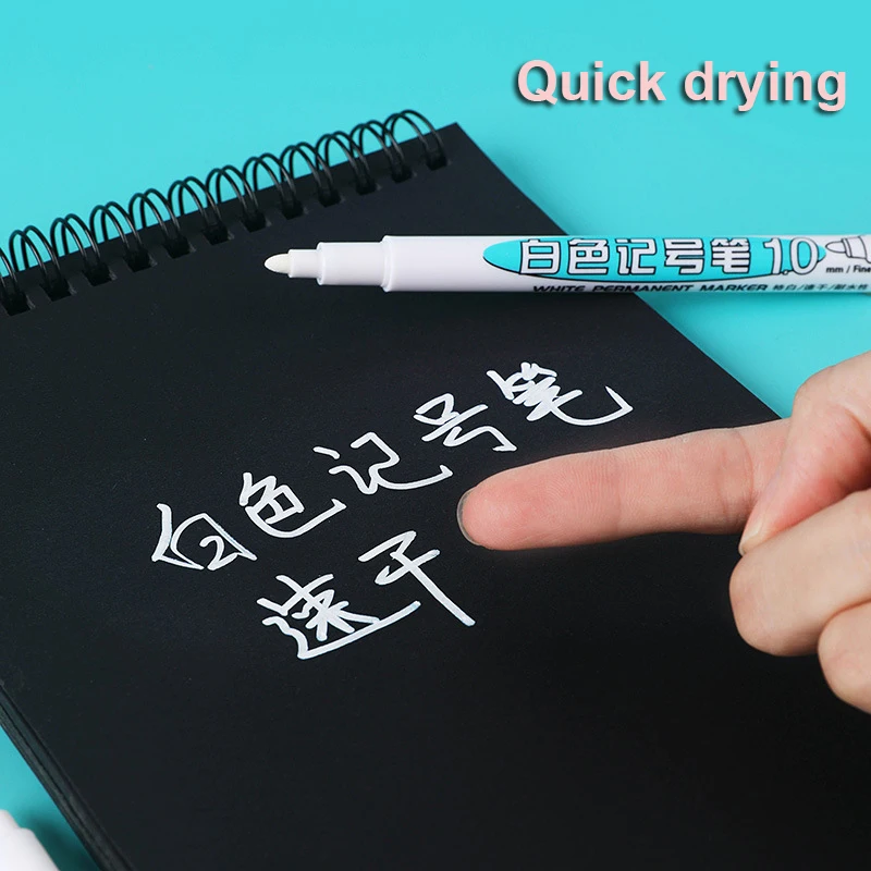 3Pcs/Set White Marker Pen Permanent Markers Art Supplies