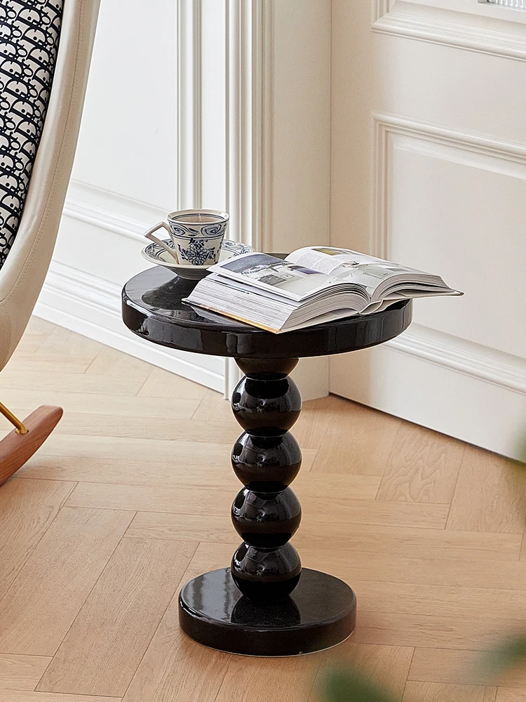 

Vintage Small Round Table Nordic Household Living Room Sofa, Small Side Table, Tea Table, French Style Storage Bedside Table