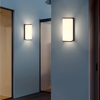야외 방수 LED 벽 램프, IP65 현대 LED 야외 조명, 베란다 조명, 발코니 정원 조명, 야외 벽 램프, 110V, 220V