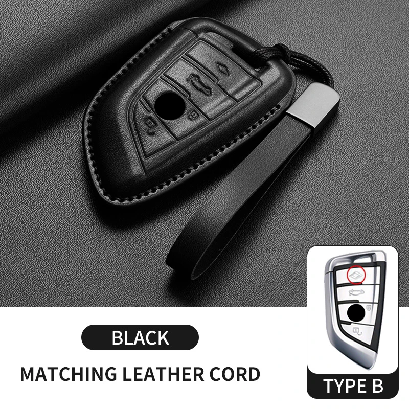 Premium Leather Car Key Fob Case Cover