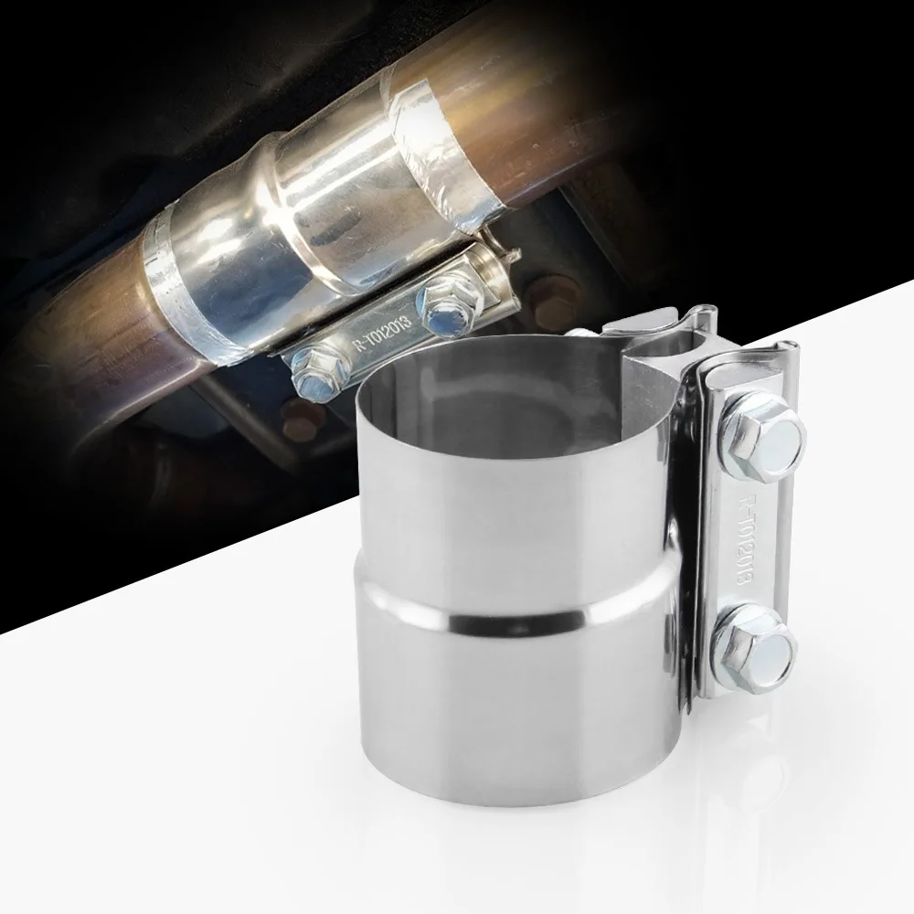 

2" 2.5" 3" OD Pipe Stainless Exhaust Band Clamp Lap Joint Genuine