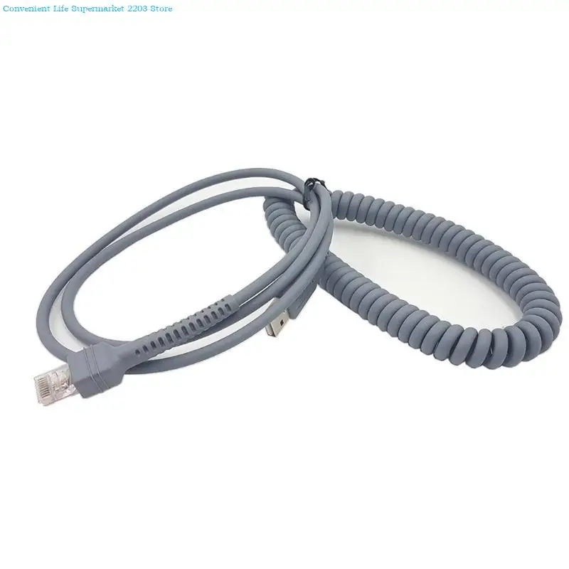 91AA Symbol LS2208AP LS1203 LS4208 LS4278용 효율적인 9피트 코일형 USB 케이블
