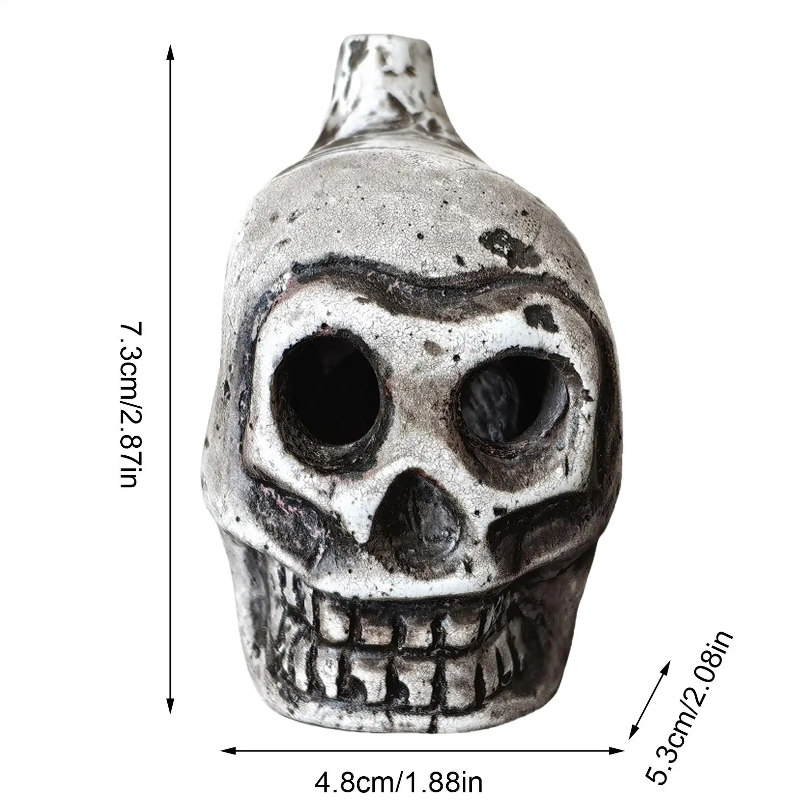 Authentic Aztec Death Whistle Skull Human Scream Loud High Decibels for Rituals Spooky Sounding Halloween Prop