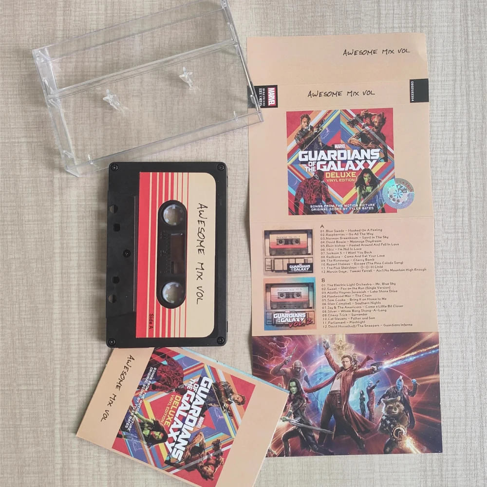 GuardiansOfTheGalaxyStarLordGrootRaccoonMusicTapesAnime