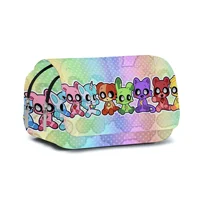 Smiling Critters Smiling Animal Big Mouth Purple Cat Primary School Student Pencil Bag Cross-border Goods Game Stationery Box 1