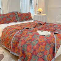 Double Layer Bed cover cotton Blanket Jacquard Bedspread yarn dyed bedspreads and coverlets Bed blankets Sofa Towel Bed Sheets 3