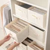New Washable oxford Fabric Folding CD Storage Box underwear Foldable Bins Toys Organizer With Lid Storage Basket Laundry Basket 1