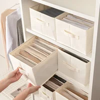 New Washable oxford Fabric Folding CD Storage Box underwear Foldable Bins Toys Organizer With Lid Storage Basket Laundry Basket 1