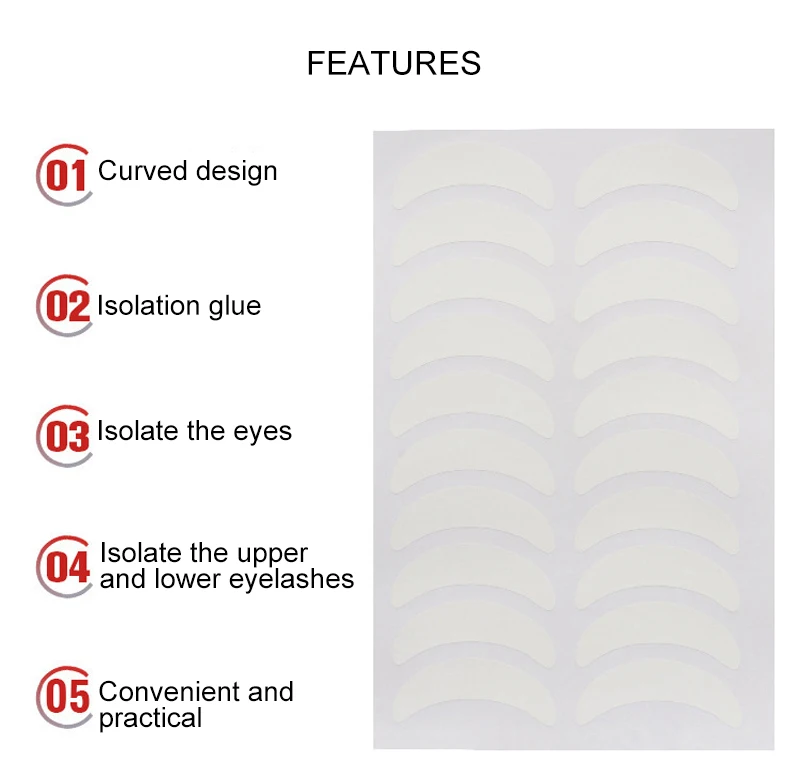 Description Picture 2 of itemset Eyelash Extension Patches Under Eye Pads Tips Sticker Eyelashes Paper Adhesive Natural Eye Lashes Makeup Tool