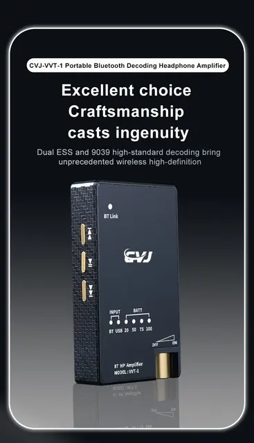 ポータブルdacおよびアンプ,追加チップ,cvj,vvt-1,qc5125 - AliExpress