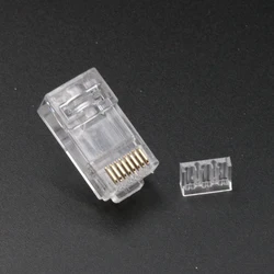 Xintylink-conector de cable ethernet rj45, conector de red lan cat6, conector rj 45 8p8c modular cat 6 utp sin blindaje, chapado en oro, 50 Uds.