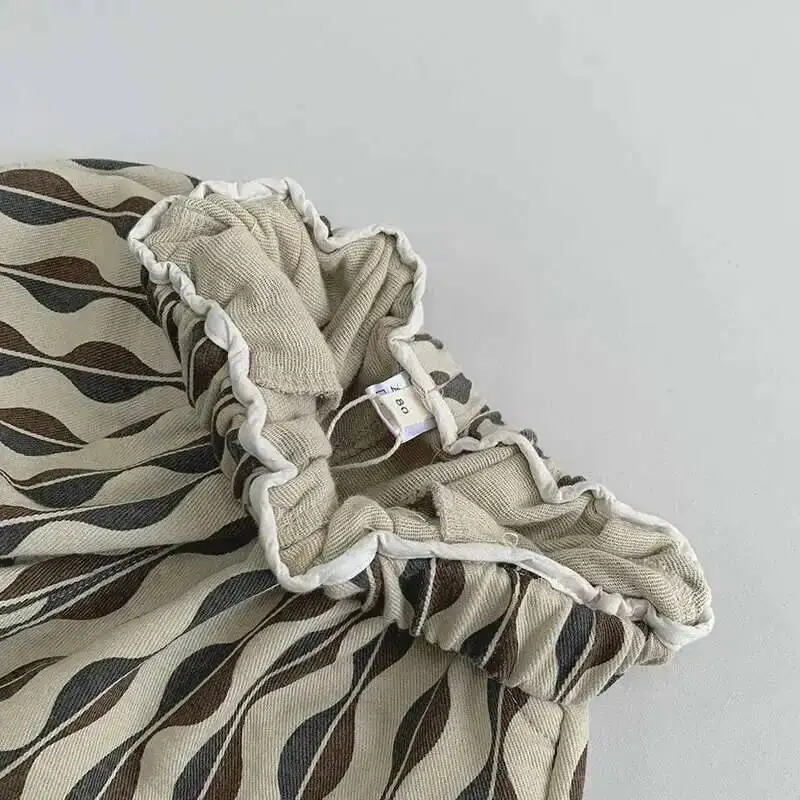 Frühling Sommer Kinder Hosen 1-8Y Jungen Mädchen All Over Print Beiläufige Gerade Hosen Koreanische Kleinkind Tragen Böden Kinder Kleidung – Detail 7